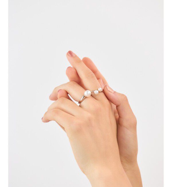 ete「[フォーム] パール ダブルリング」|リング|