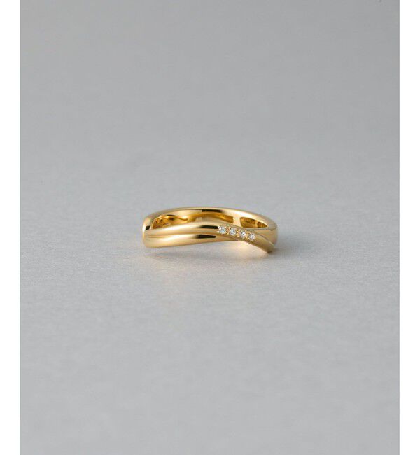 ete「ビジュー リングカフ」|リング|イエローゴールド