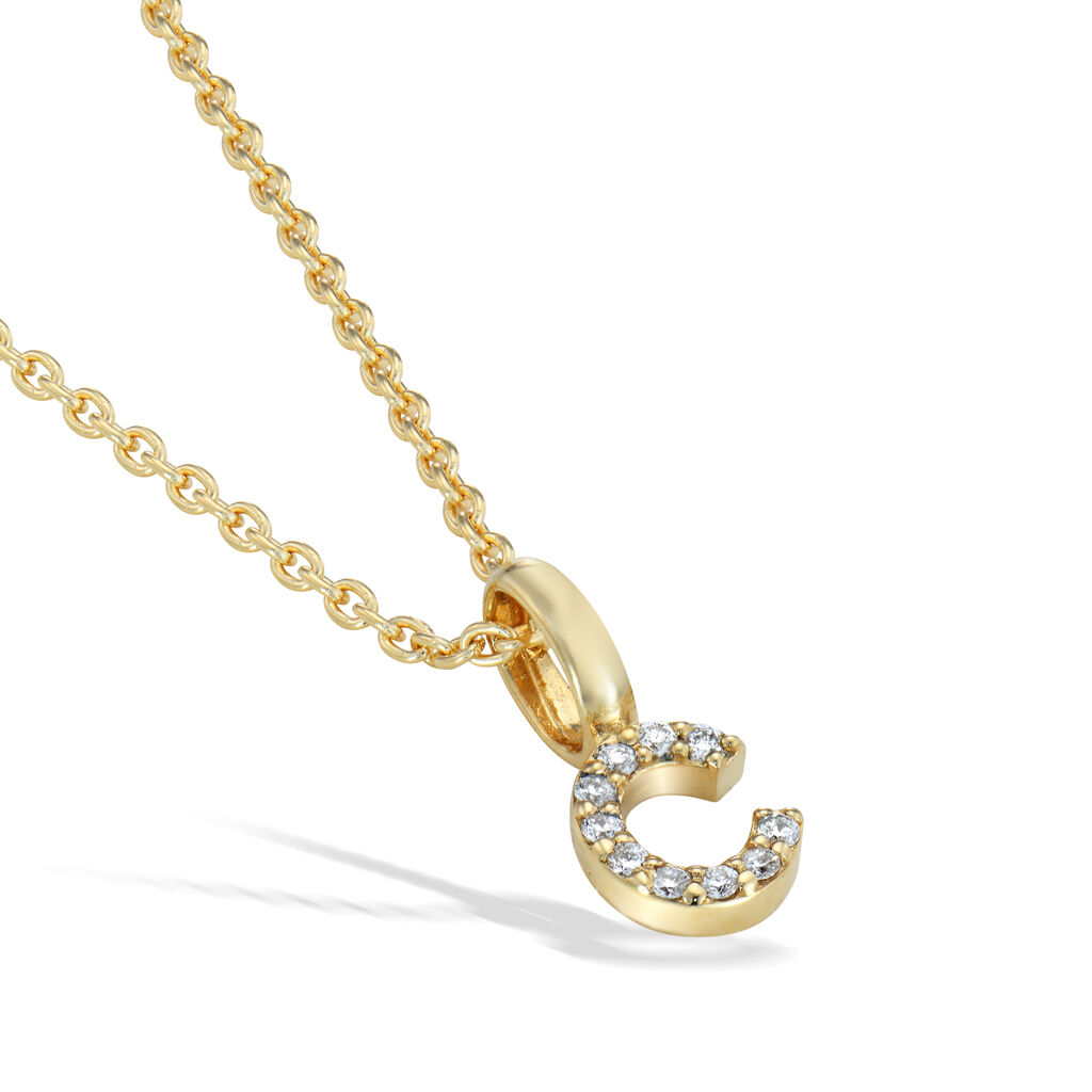 STAR JEWELRY「DIAMOND INITIAL CHARM (C)」|ネックレス|