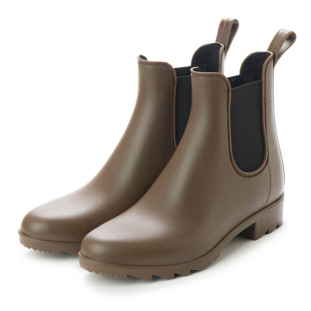 BACKYARD FAMILY「レインブーツ レディース ショート サイドゴア 通販 おしゃれ シンプル ショート丈」|レインシューズ|ブラウン1