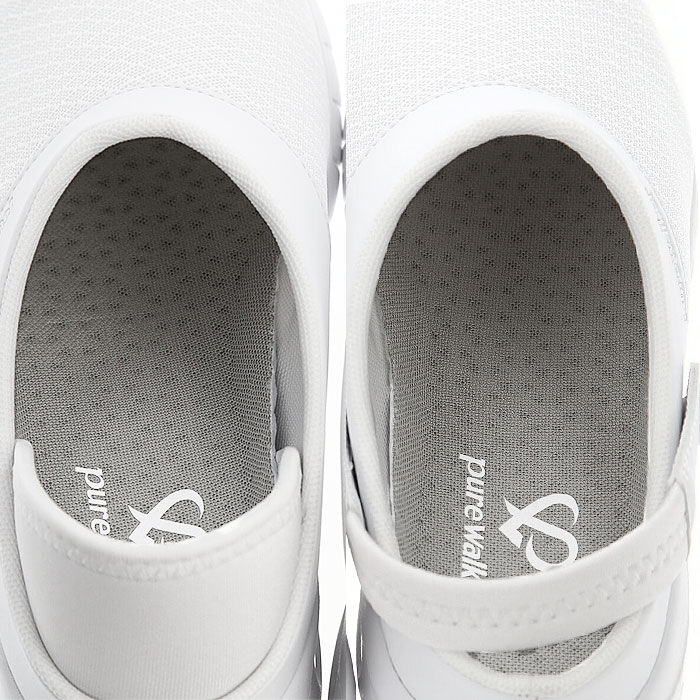 BACKYARD FAMILY「ナースシューズ ピュアウォーカー 通販 疲れにくい ナースサンダル 静音 白 ホワイト 疲れない」|スリッポン|