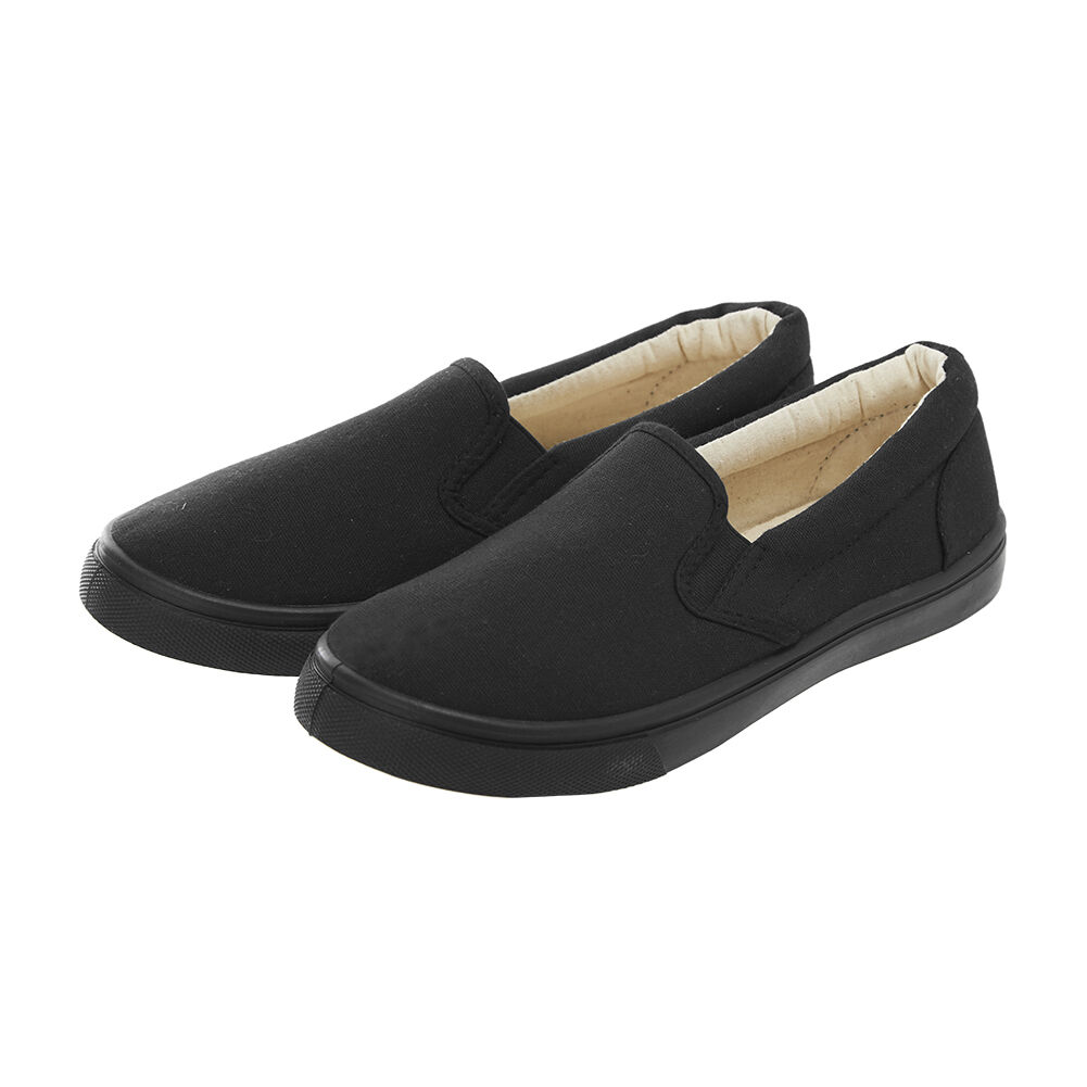 BACKYARD FAMILY「スリッポン レディース おしゃれ 通販 黒 スニーカー 白 アイボリー 靴 シューズ ぺたんこ靴」|スリッポン|ブラック1