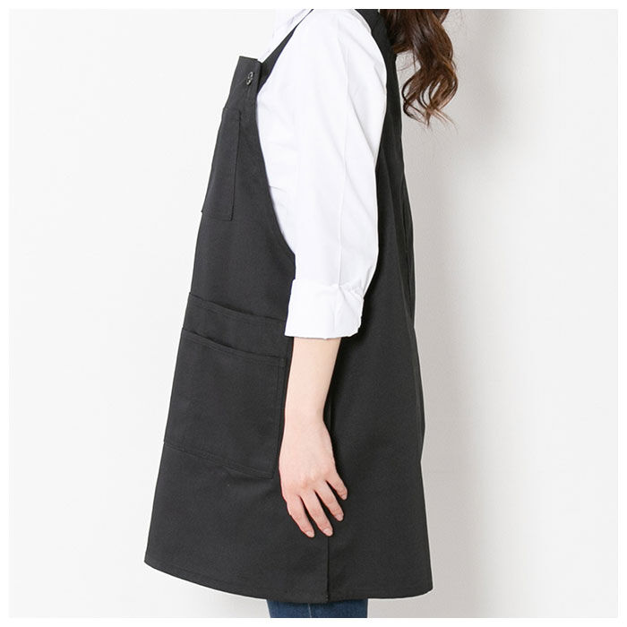 BACKYARD FAMILY「エプロン おしゃれ 通販 エプロン ナチュラル レディース h型 ワンピース ゆったり ブラック」|食器・キッチングッズ|