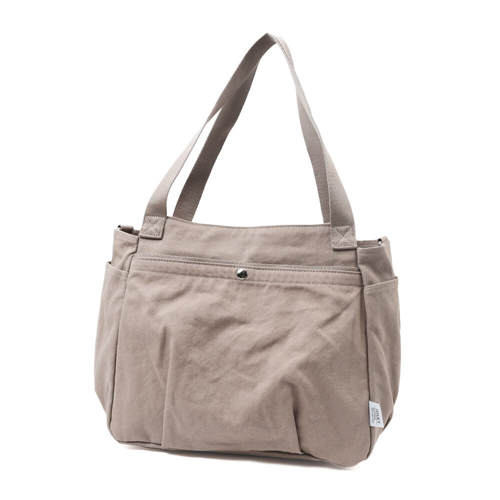BACKYARD FAMILY「コットン トート ショルダー 通販 フロントタック トートバッグ トートバック ショルダーバッグ」|トートバッグ|グレー1
