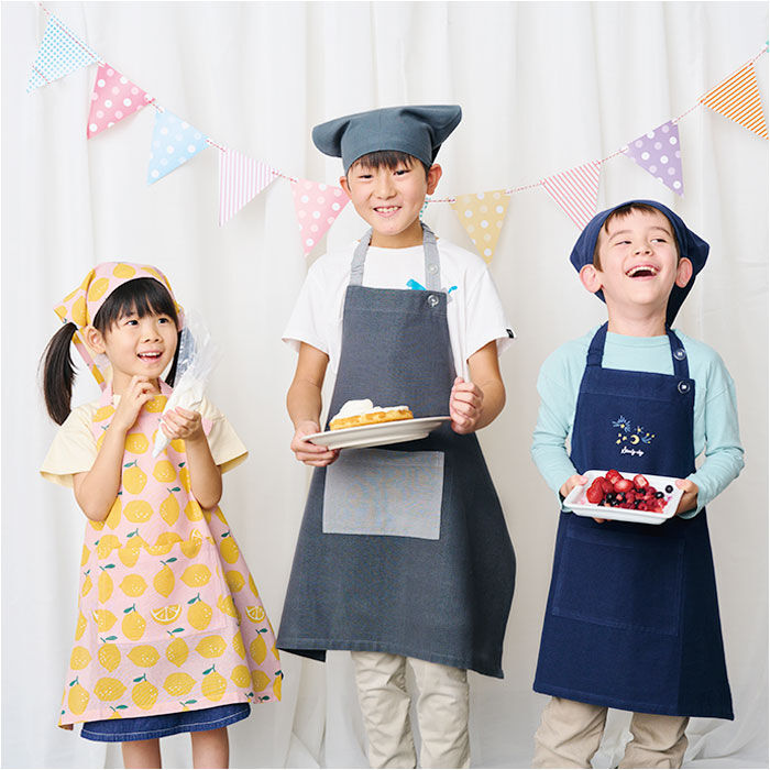 BACKYARD FAMILY「キッズ エプロン 三角巾 セット 通販 バンダナ 巾着付き 子供エプロン 三角巾セット」|その他|