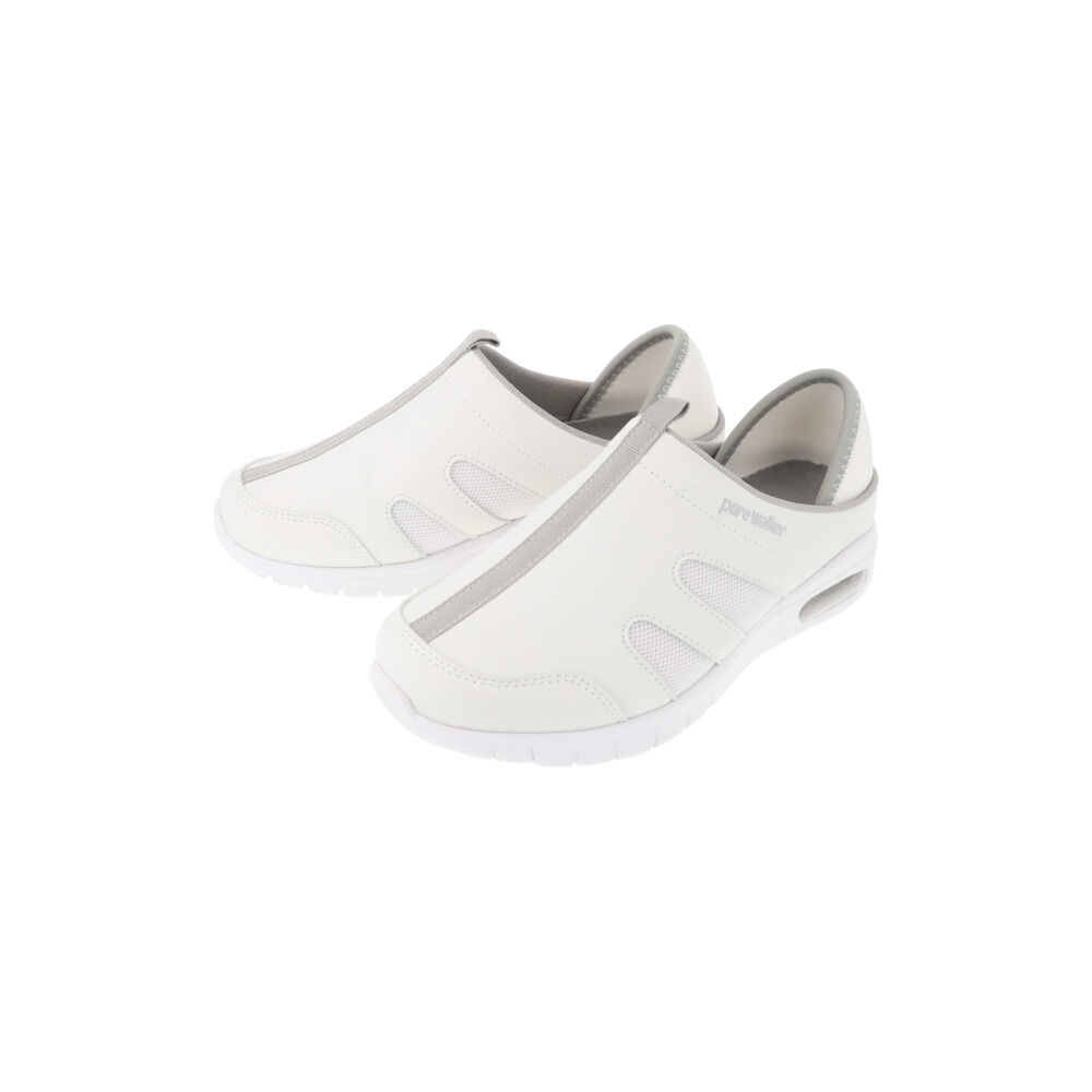 BACKYARD FAMILY「ピュアウォーカー ナースシューズ 通販 pure walker pw0513 スリッポン 紐なし」|スリッポン|ホワイト2