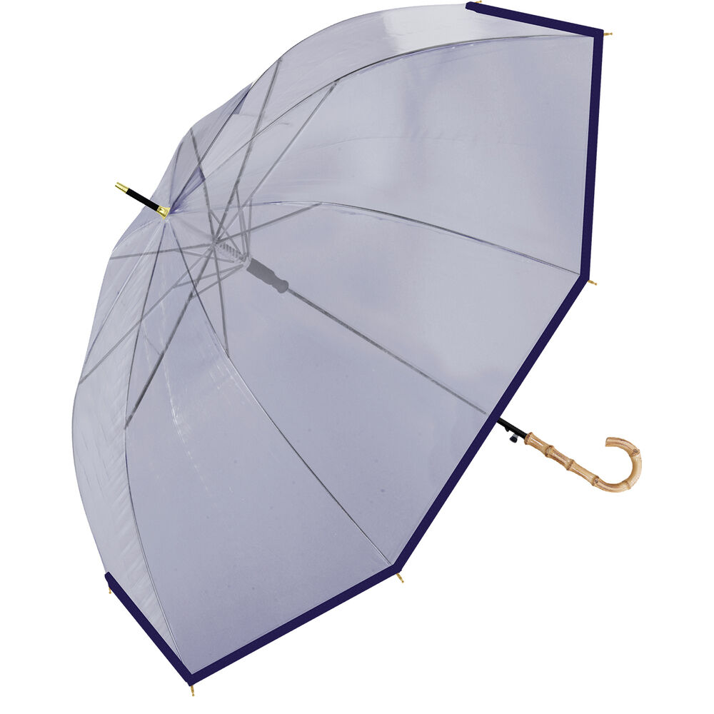 BACKYARD FAMILY「VINYL ヴァイナル ビニール傘 58cm バンブー カラー 通販 ジャンプ傘 雨傘 長傘 傘」|傘|ブルー1