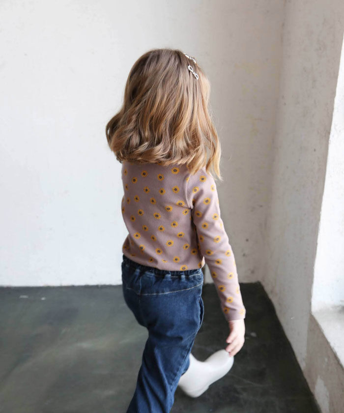 BACKYARD FAMILY「女の子 キッズ 長袖 Tシャツ 通販 ロンT 63042302 長袖Tシャツ カットソー リブ編み」|その他|