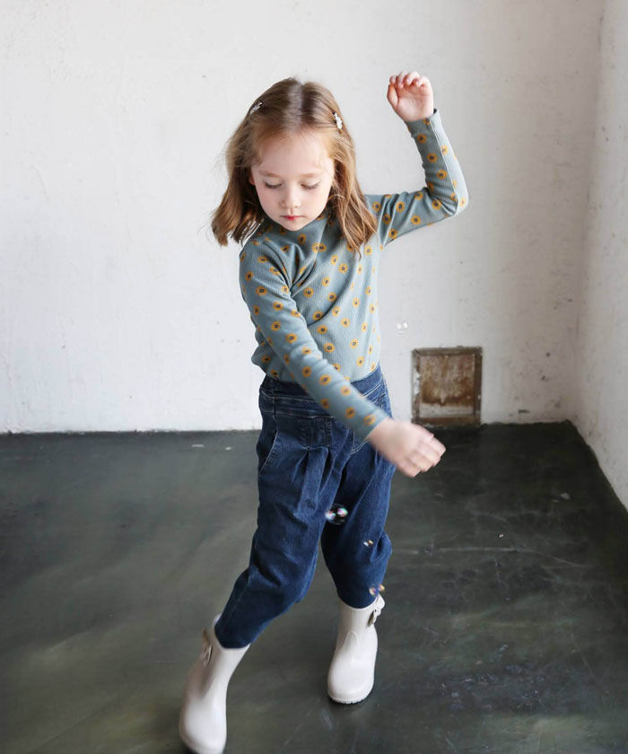 BACKYARD FAMILY「女の子 キッズ 長袖 Tシャツ 通販 ロンT 63042302 長袖Tシャツ カットソー リブ編み」|その他|