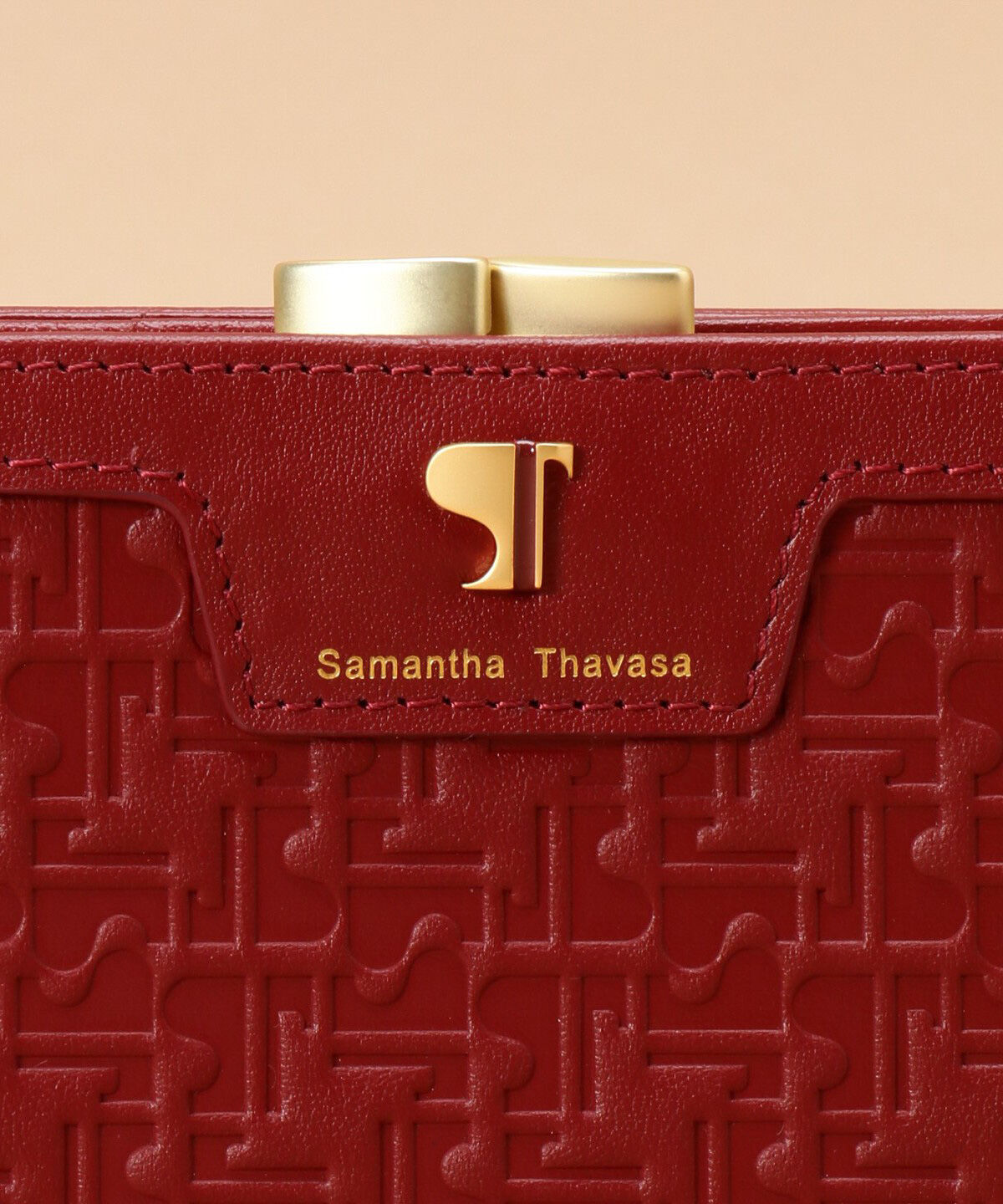 Samantha Thavasa「Pomme d'espoir ポムディスポワール 型押し口金折財布」|財布|