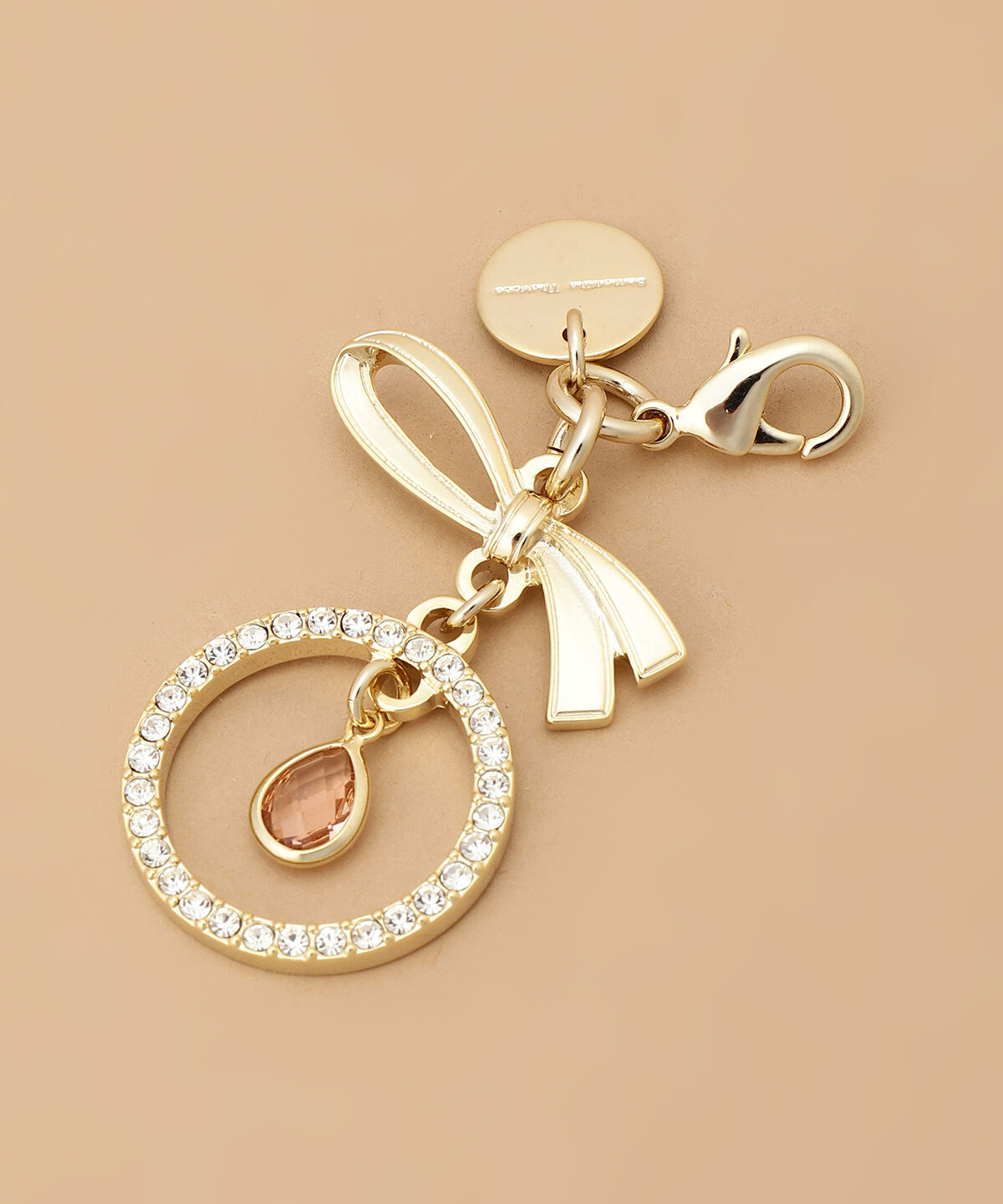 Samantha Thavasa「ビジューリング リボンファスナーチャーム」|チャーム・キーホルダー|ピンク