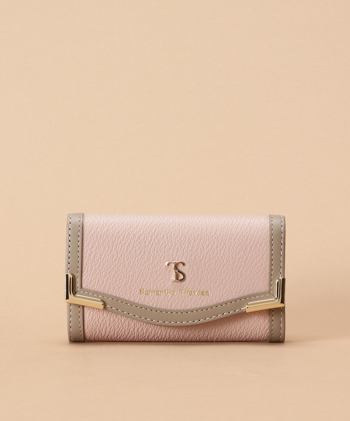 Samantha Thavasa「バイカラーエッジ キーケース」|キーケース|ﾋﾟﾝｸﾍﾞｰｼﾞｭ