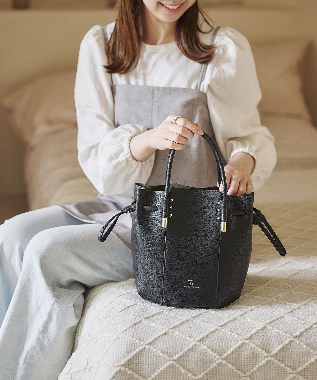 Samantha Thavasa「セミハード合皮2wayバッグ」|ハンドバッグ|