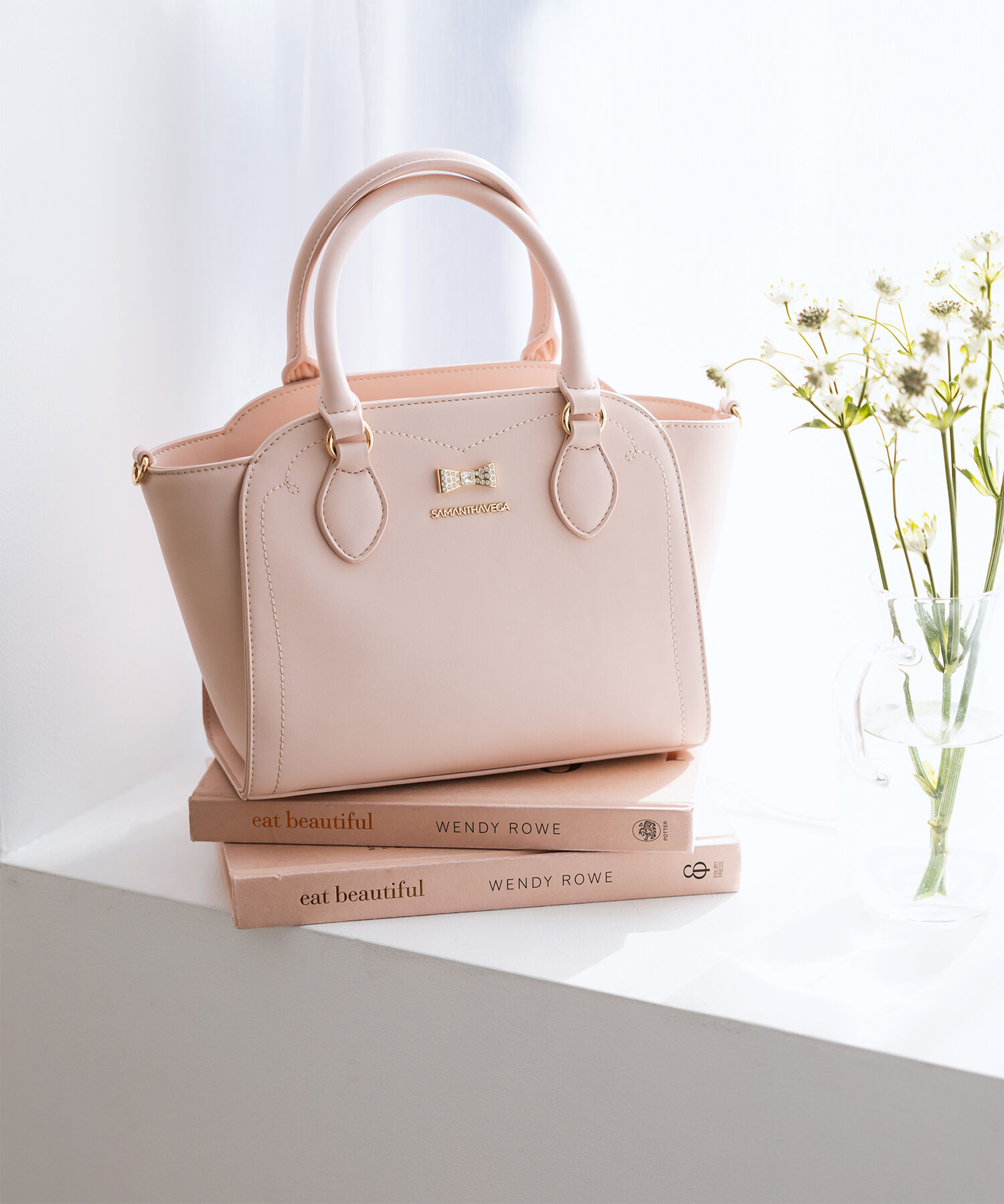 Samantha Vega「ビジューリボントートバッグ」|ハンドバッグ|