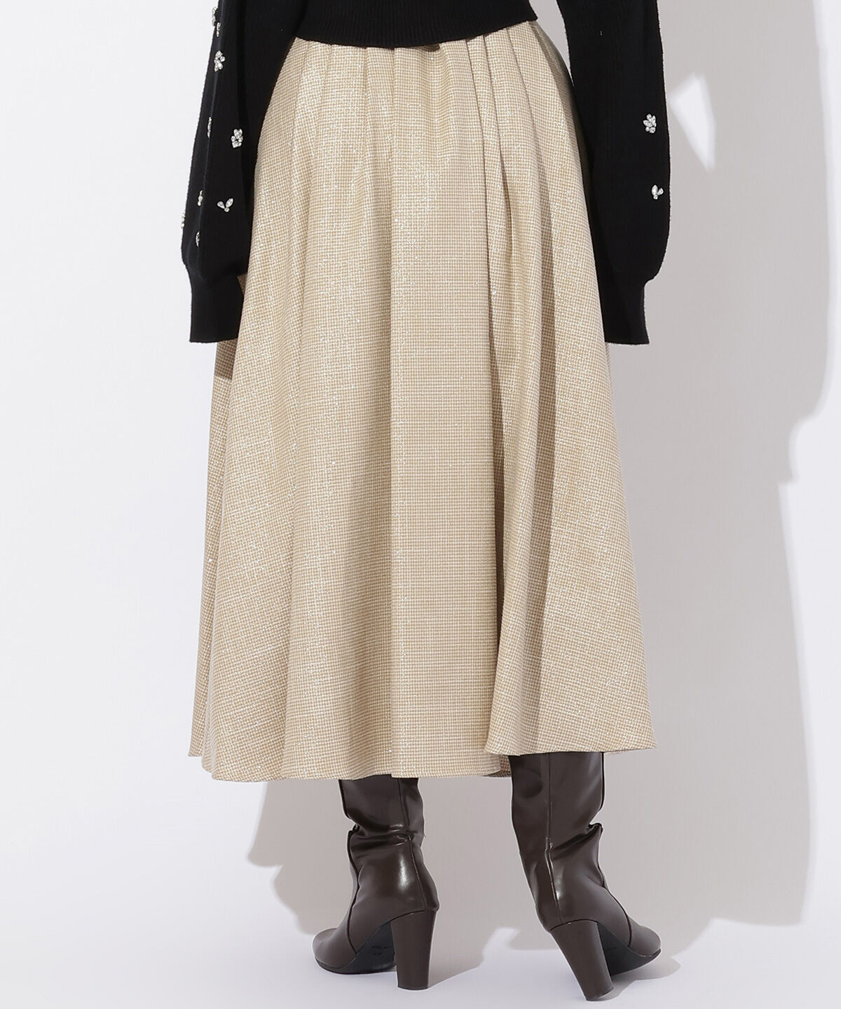 アンドクチュール「ラメツィードフレスカート」|フレア|