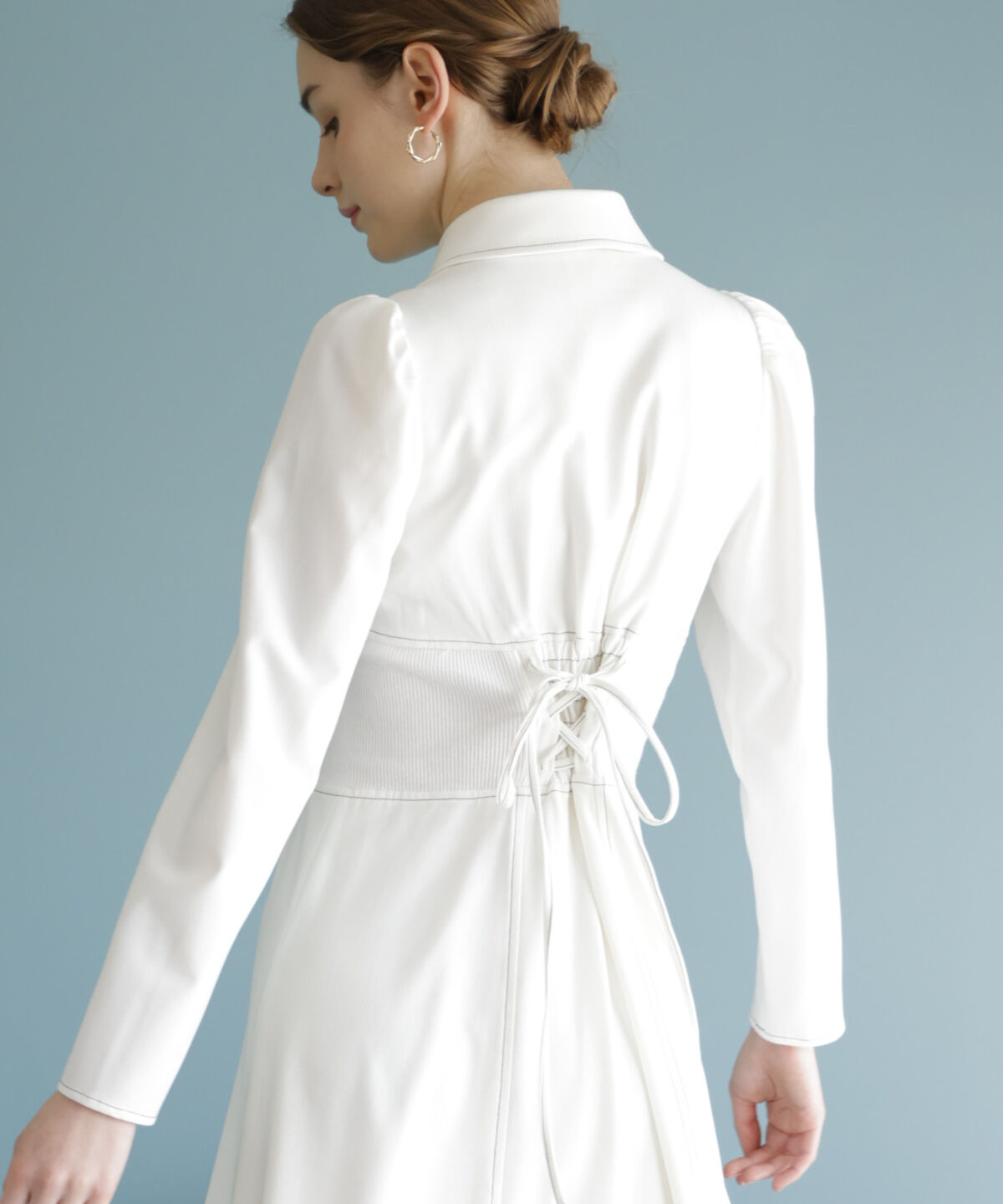 アンドクチュール「ウエストリブフロントジップワンピース」|ワンピース|