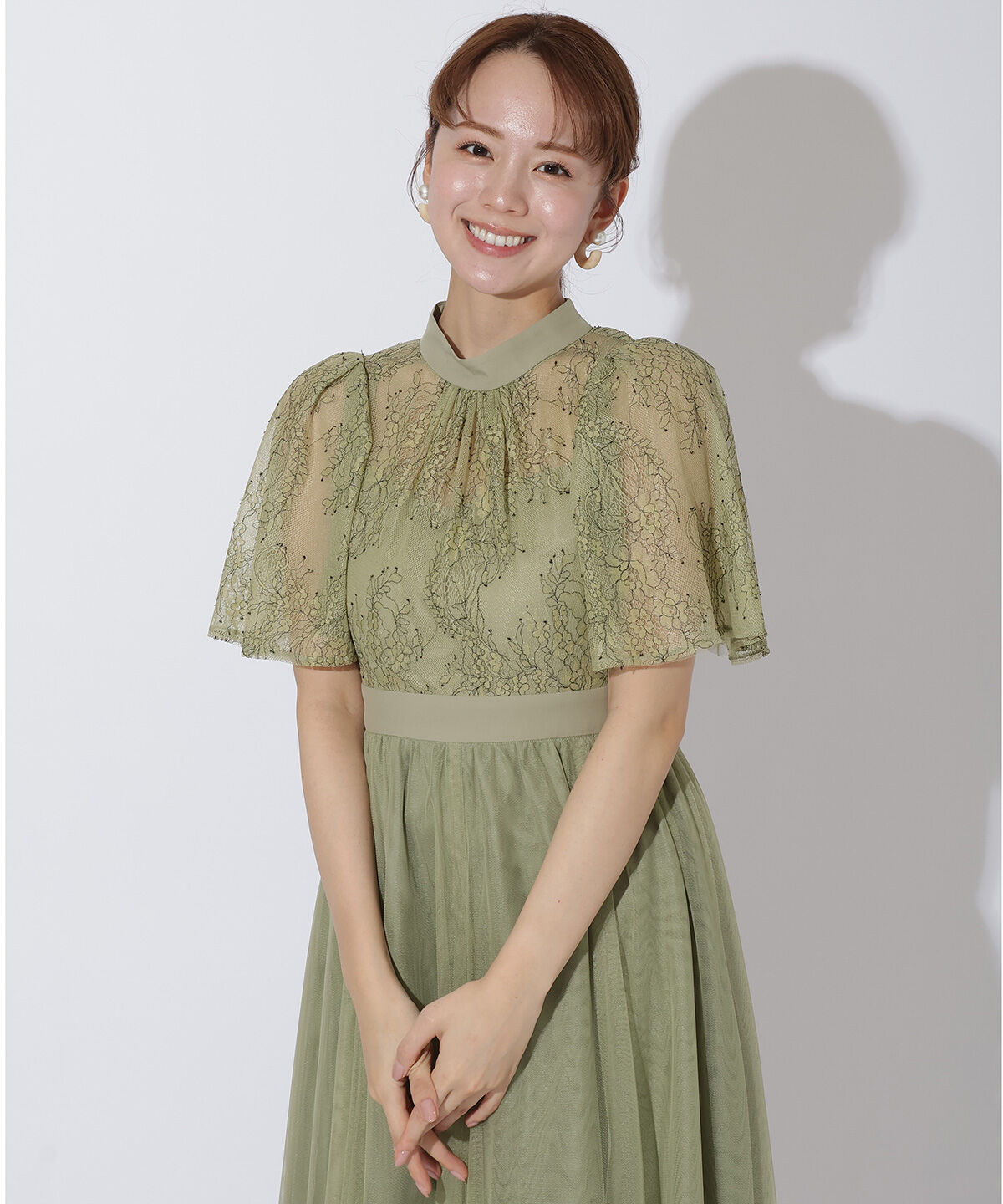 アンドクチュール「コードチュール刺しゅうフレアドレス」|ドレス|