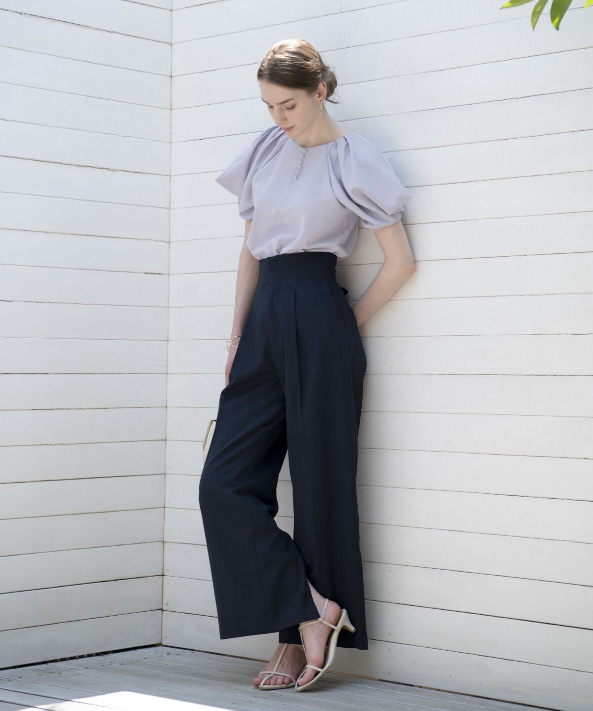 アンドクチュール「バックスリットワイドパンツ」|その他|