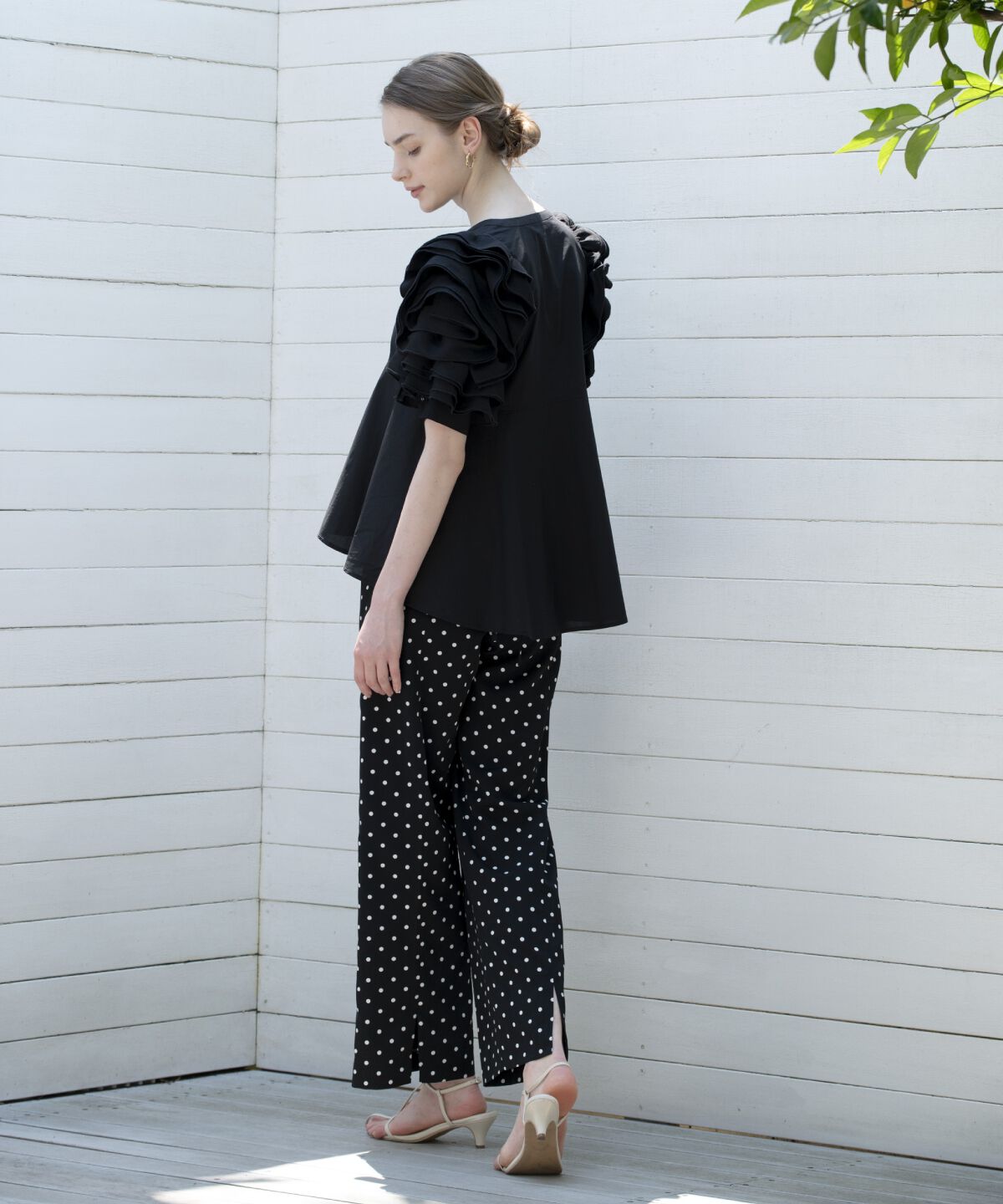 アンドクチュール「バックスリットワイドパンツ」|その他|