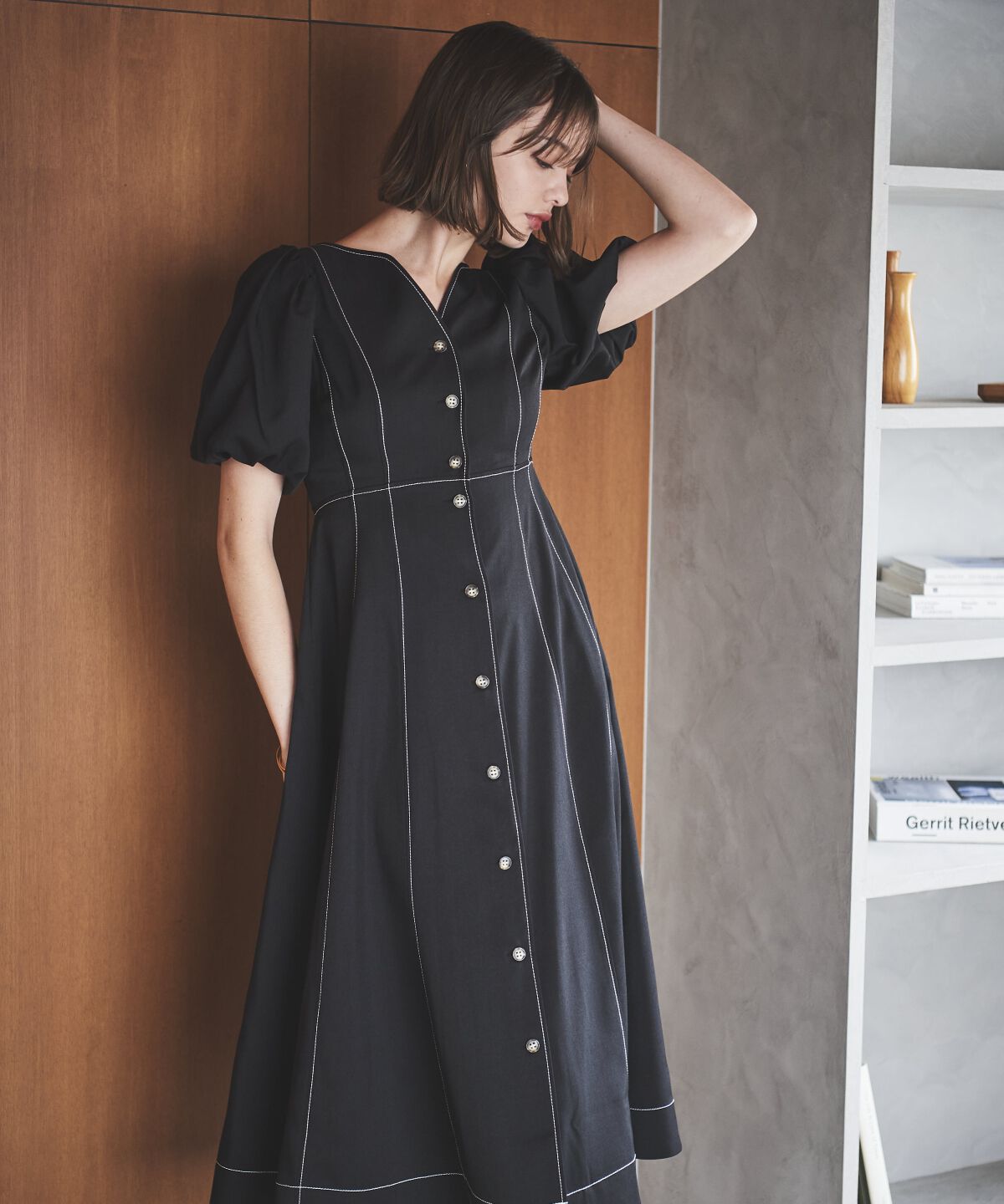 アンドクチュール「ボリュームスリーブワンピース」|ワンピース|