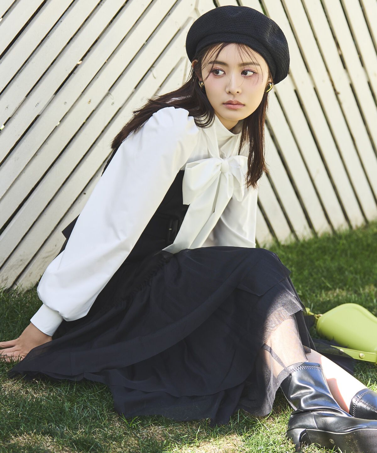 アンドクチュール「ビスチェ切替ドッキングワンピース」|ワンピース|