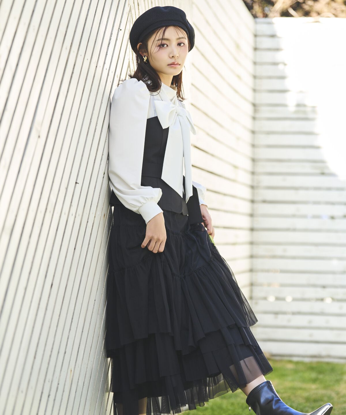 アンドクチュール「ビスチェ切替ドッキングワンピース」|ワンピース|