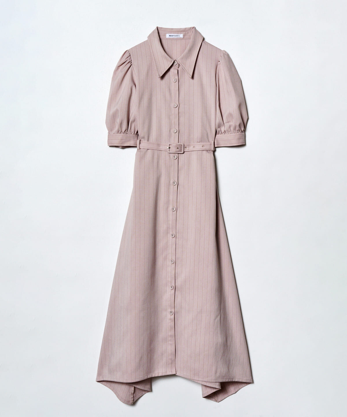 REDYAZEL「サイドカットストライプシャツワンピース」|ワンピース|
