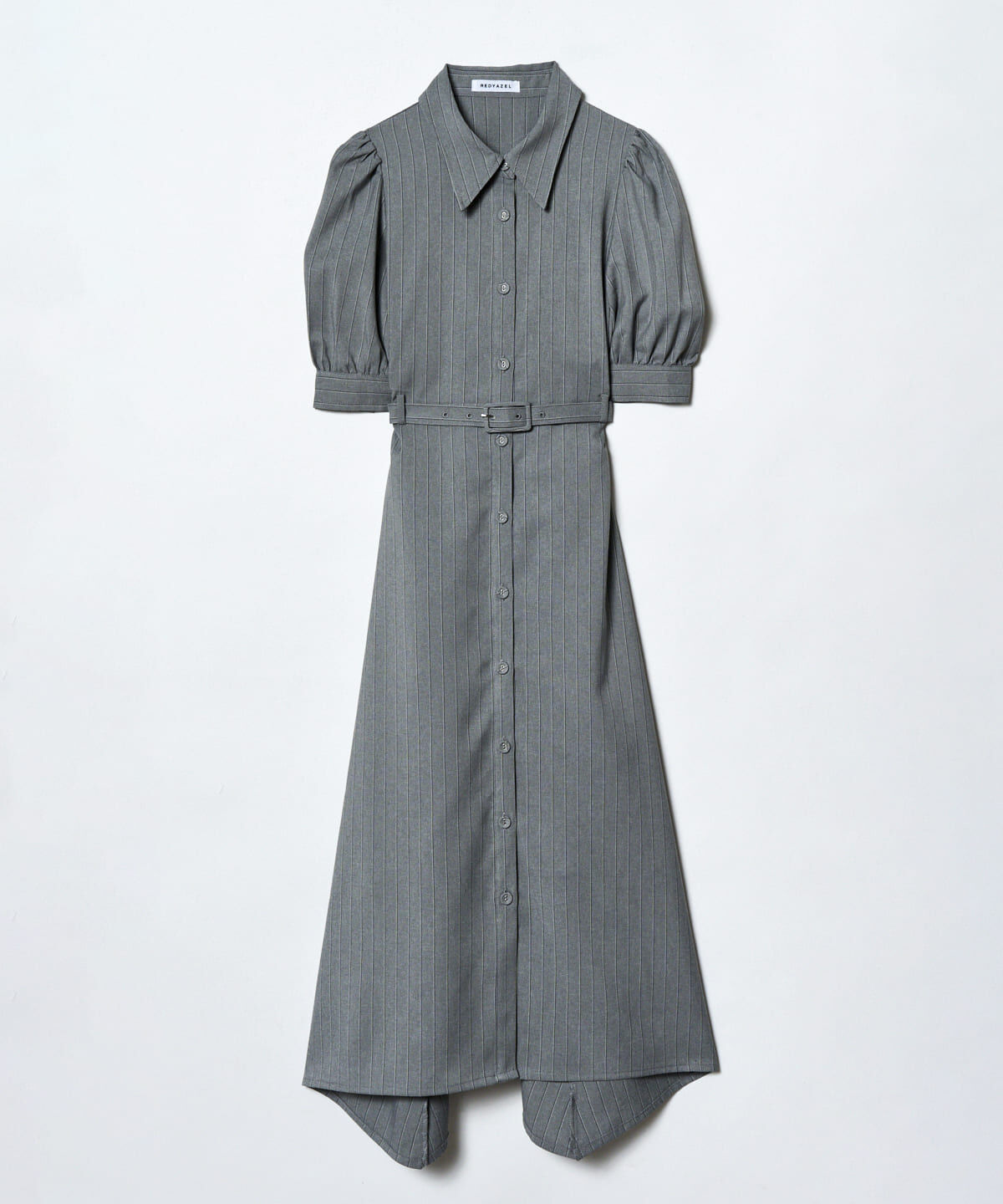 REDYAZEL「サイドカットストライプシャツワンピース」|ワンピース|