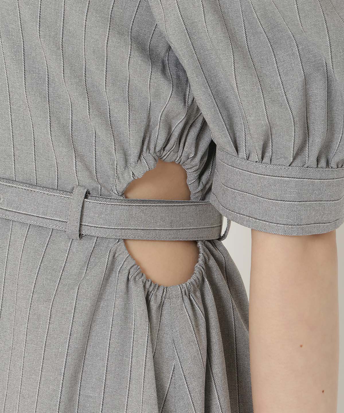 REDYAZEL「サイドカットストライプシャツワンピース」|ワンピース|