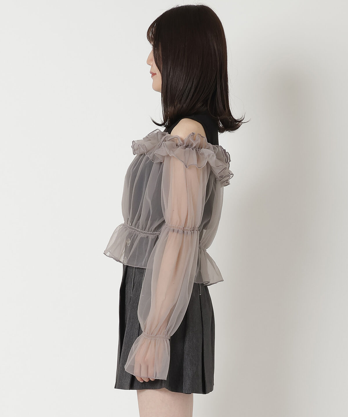 REDYAZEL「チュールドッキングニット」|シャツ・ブラウス|