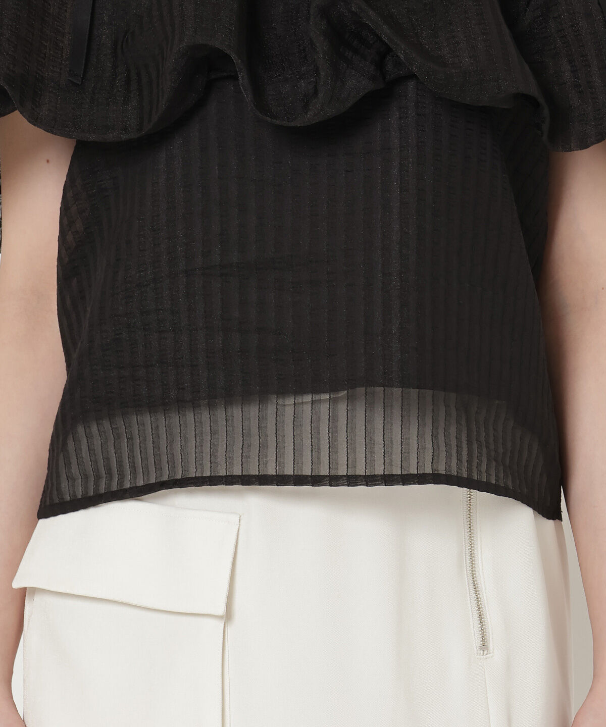 REDYAZEL「ストライプシアートップス」|Tシャツ・カットソー|