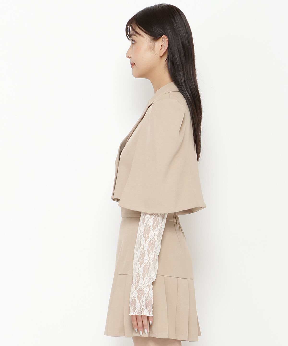 REDYAZEL「ケープ風ショートジャケット」|テーラードジャケット|