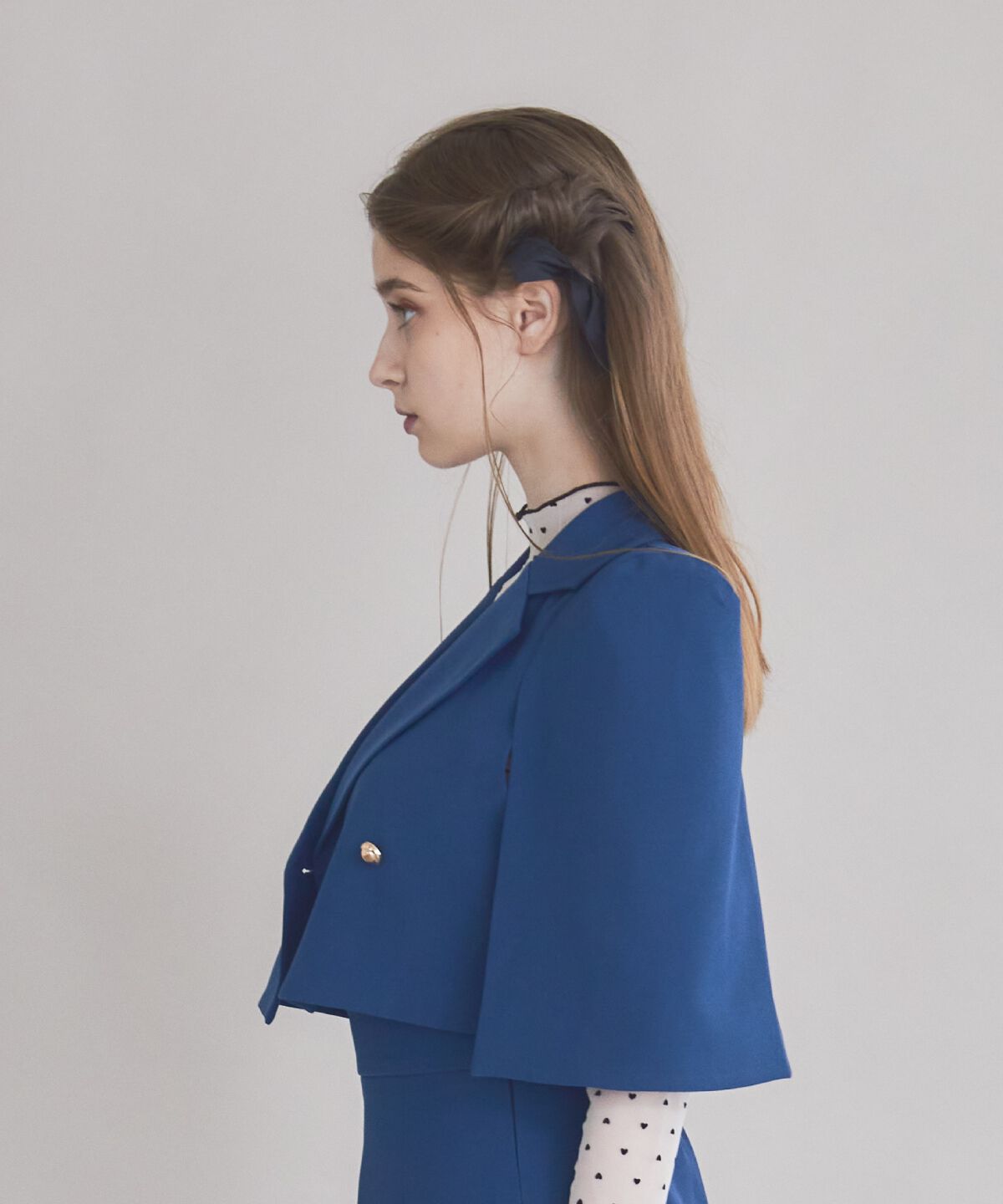 REDYAZEL「ケープ風ショートジャケット」|テーラードジャケット|