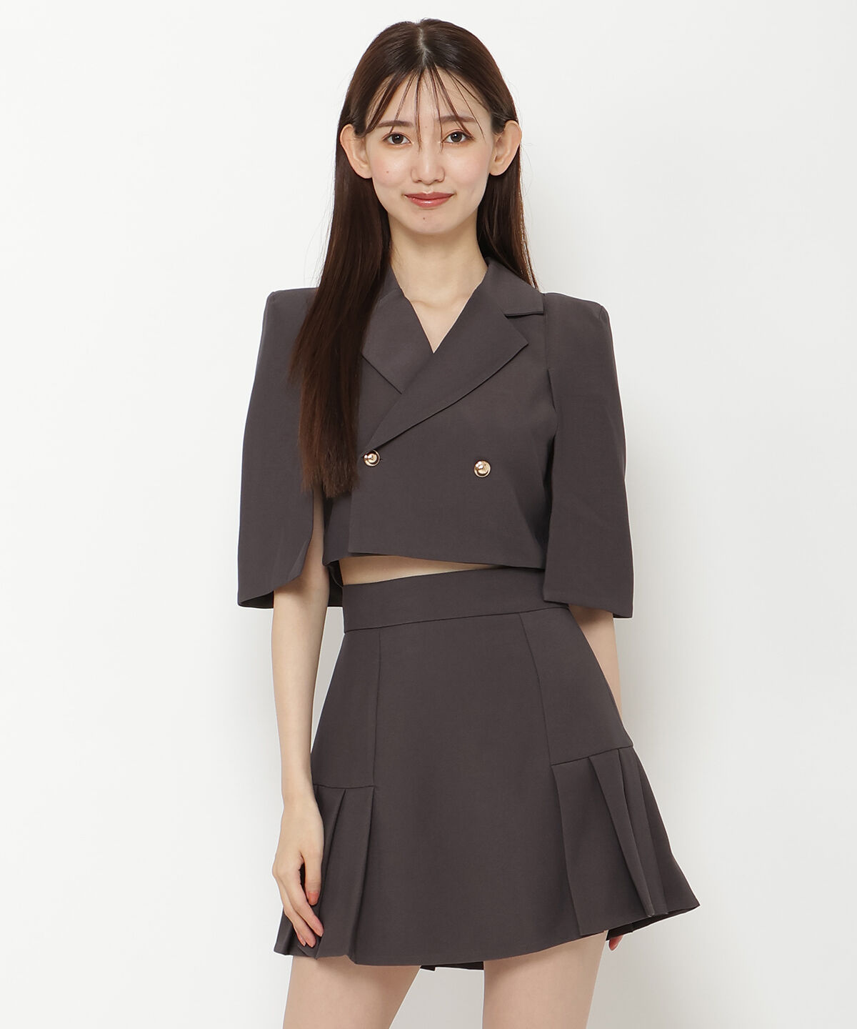 REDYAZEL「ケープ風ショートジャケット」|テーラードジャケット|