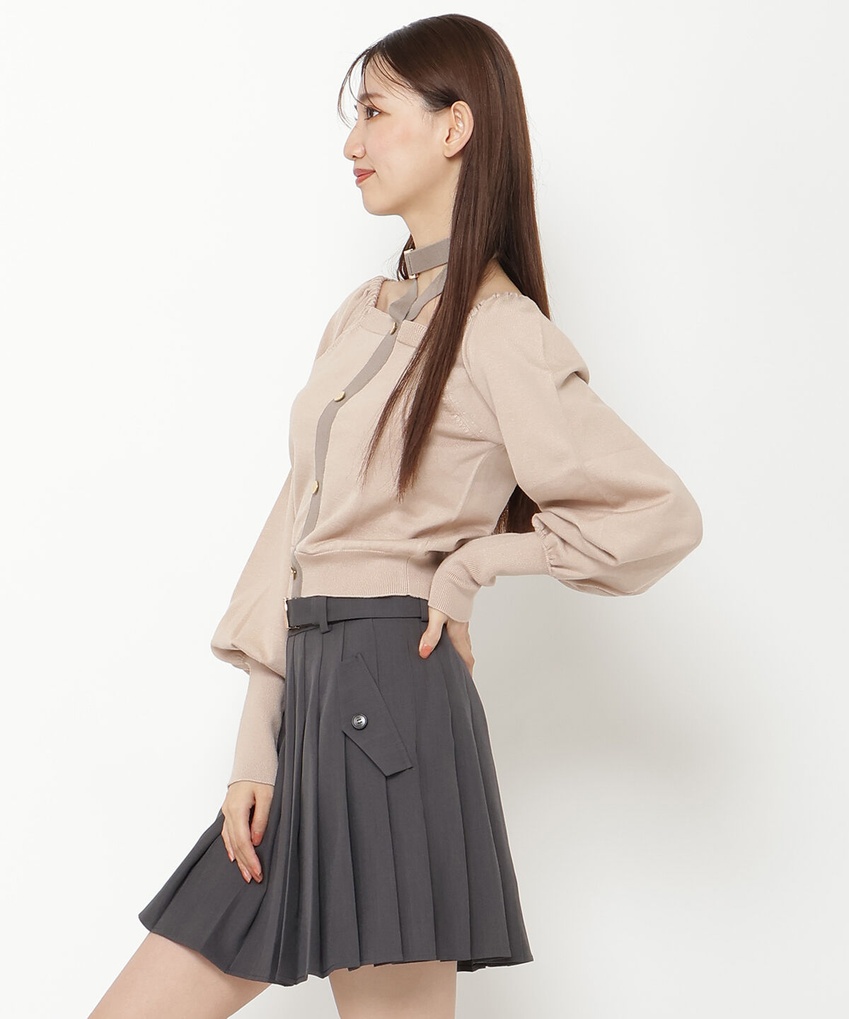 REDYAZEL「ネックベルトニットトップス」|ニット・セーター|