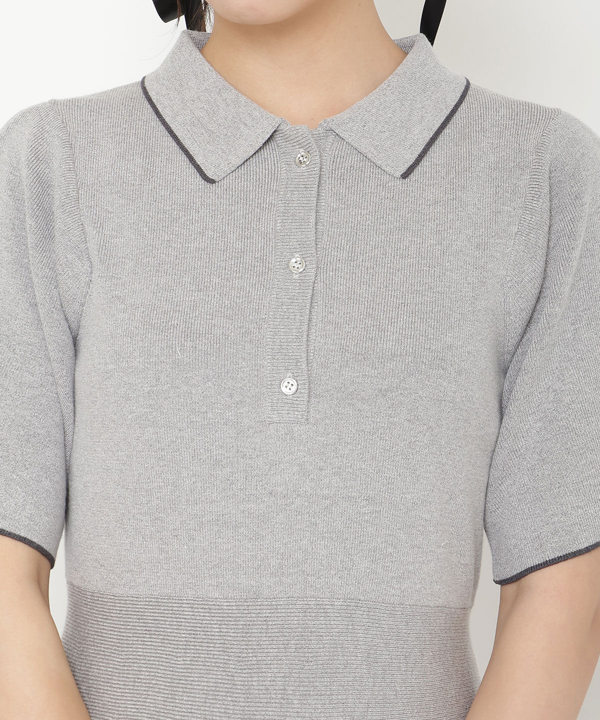 REDYAZEL「ニットポロミニワンピース」|ワンピース|