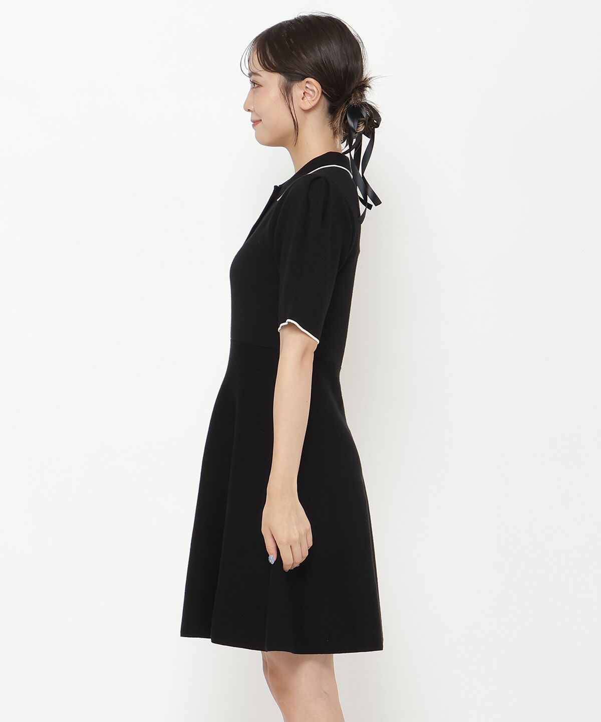REDYAZEL「ニットポロミニワンピース」|ワンピース|