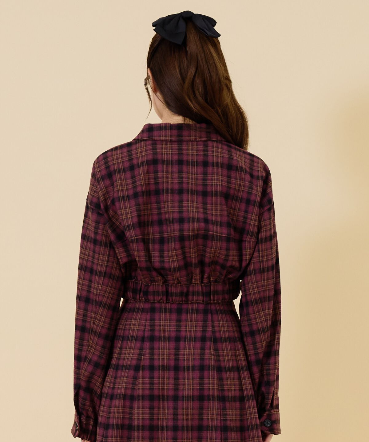 REDYAZEL「フロントジップチェックショートブルゾン」|ブルゾン・スタジャン|