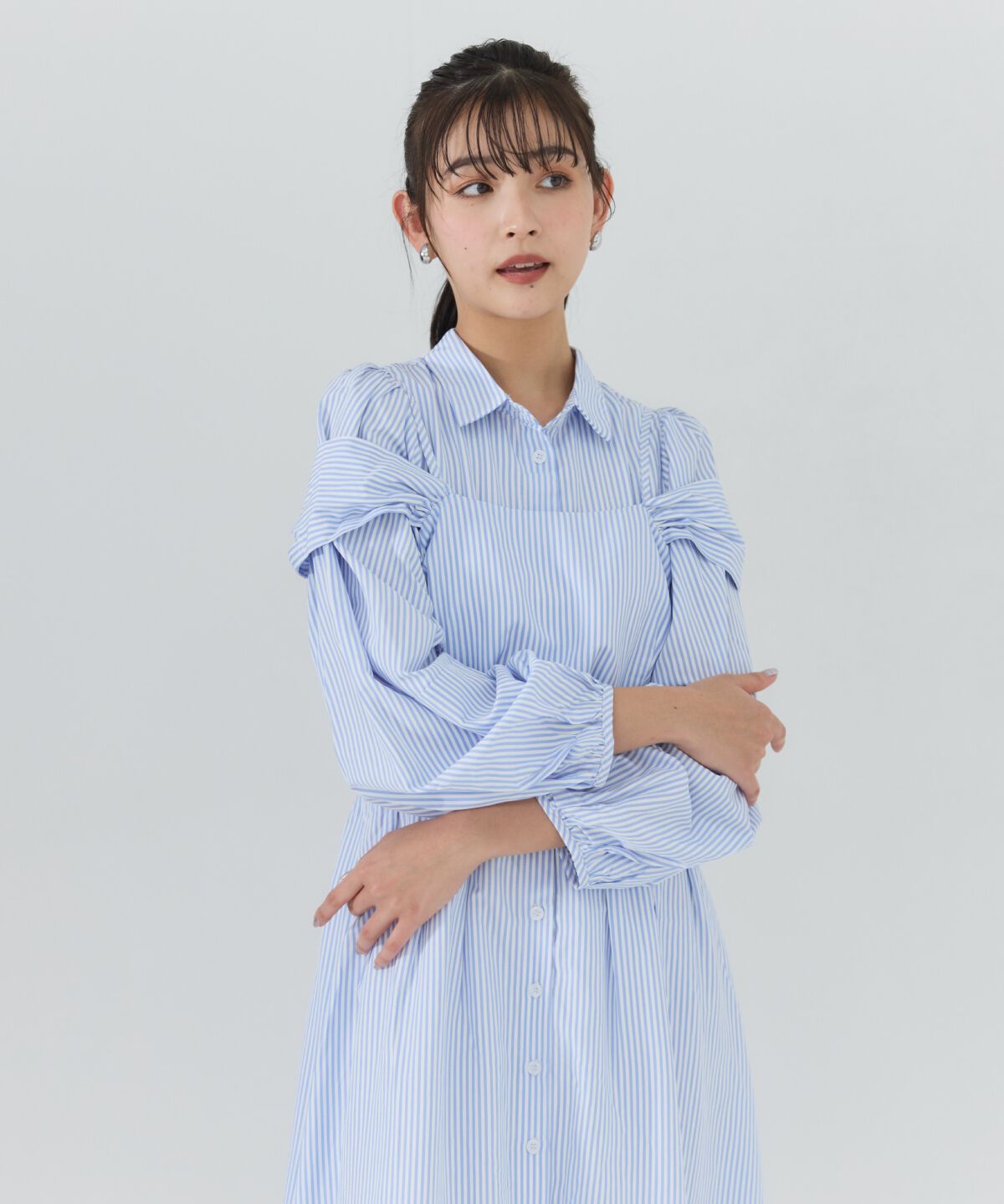 REDYAZEL「タックシャツワンピース」|ワンピース|