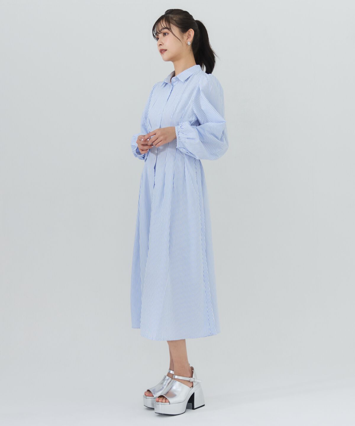 REDYAZEL「タックシャツワンピース」|ワンピース|