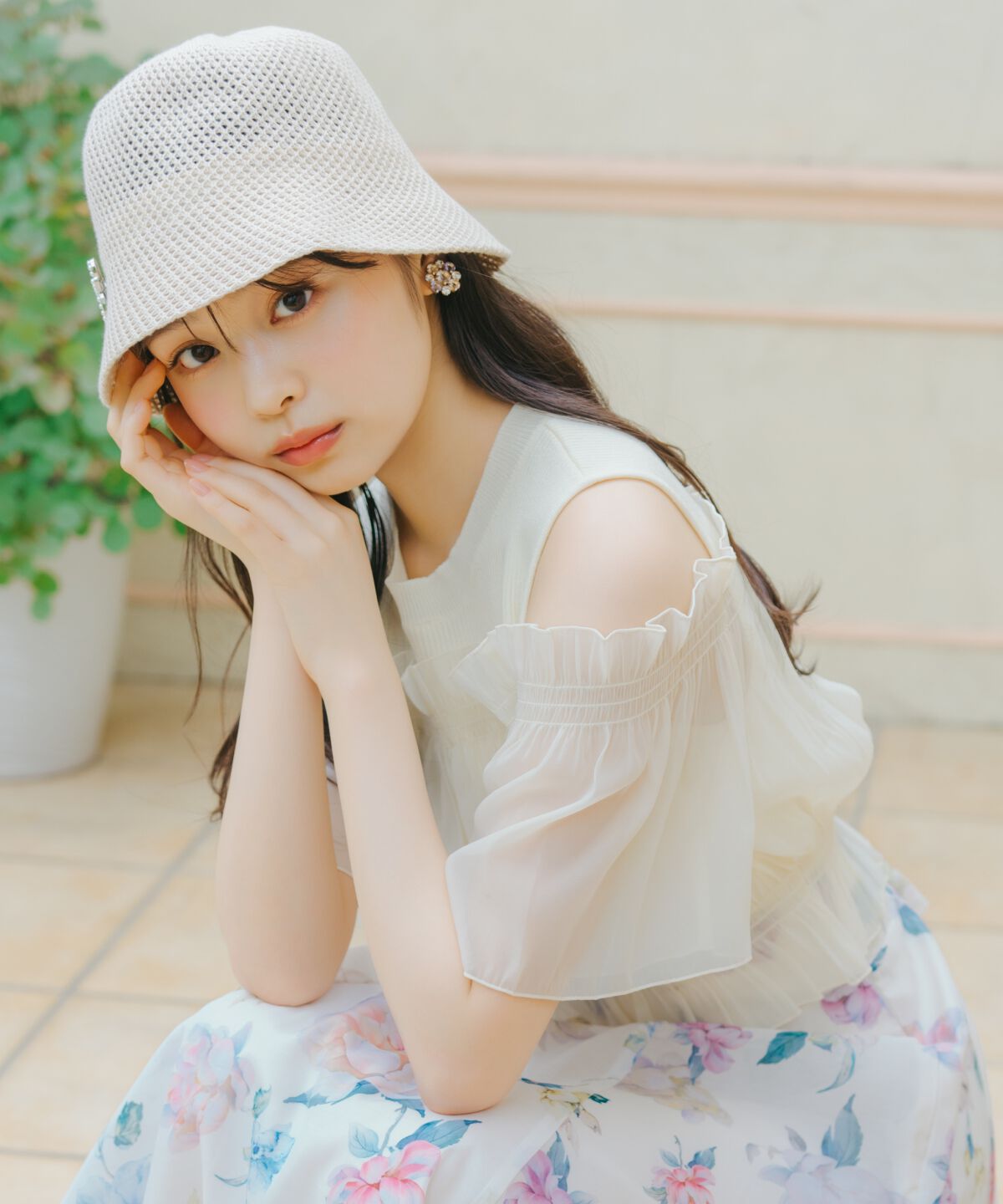 WILLSELECTION「レイヤード風オフショル半袖プルオーバー」|Tシャツ・カットソー|