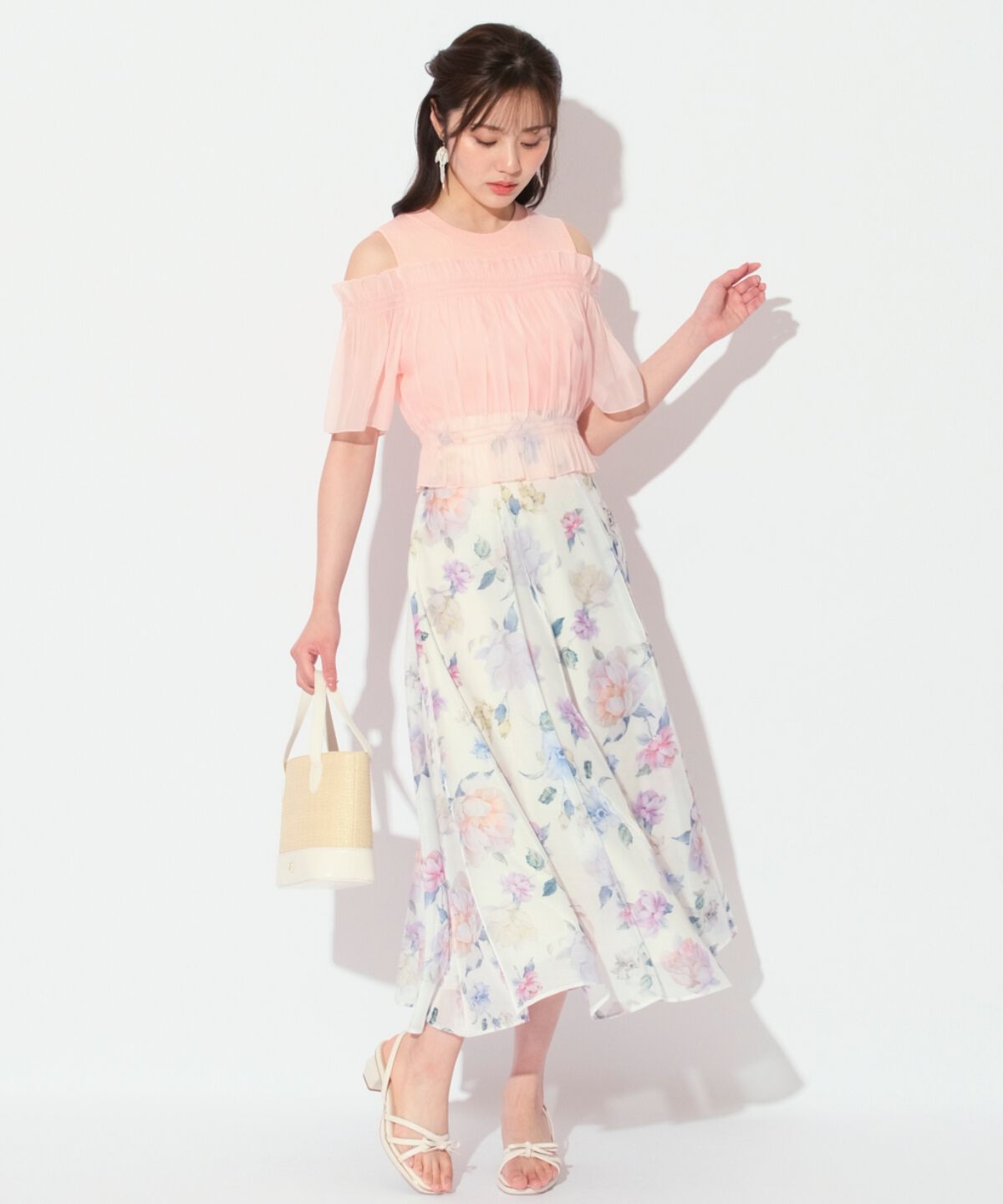 WILLSELECTION「レイヤード風オフショル半袖プルオーバー」|Tシャツ・カットソー|