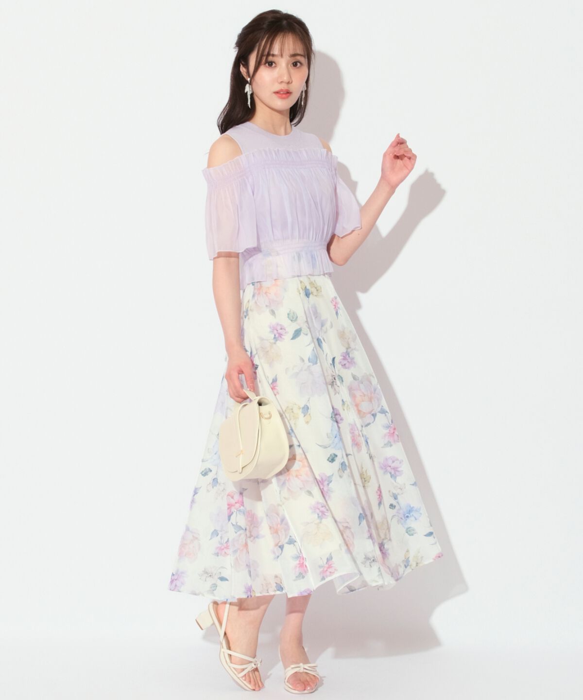 WILLSELECTION「レイヤード風オフショル半袖プルオーバー」|Tシャツ・カットソー|