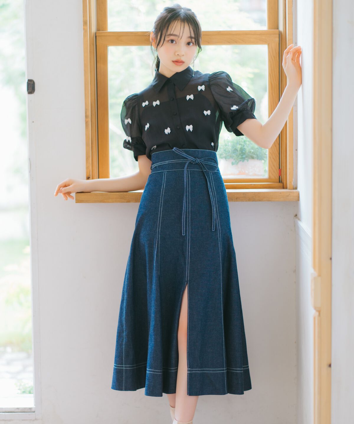 WILLSELECTION「リボンシアーブラウス」|シャツ・ブラウス|