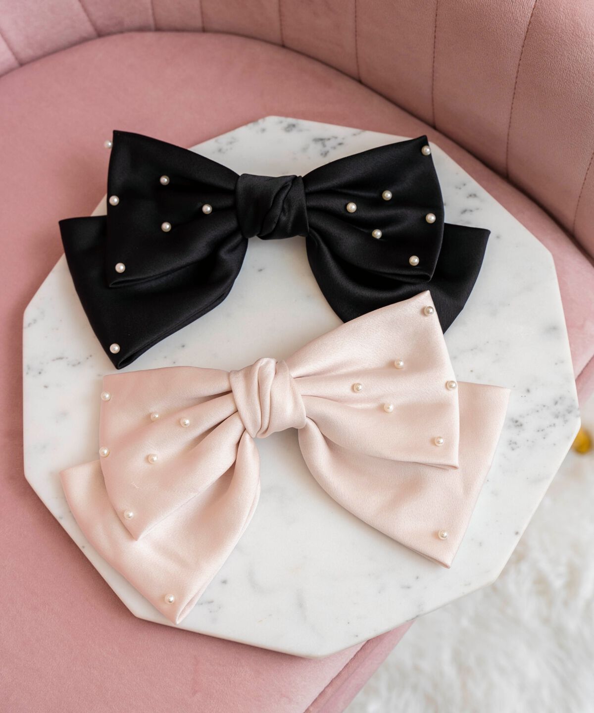 WILLSELECTION「パールリボンバレッタ」|ヘアゴム・シュシュ|