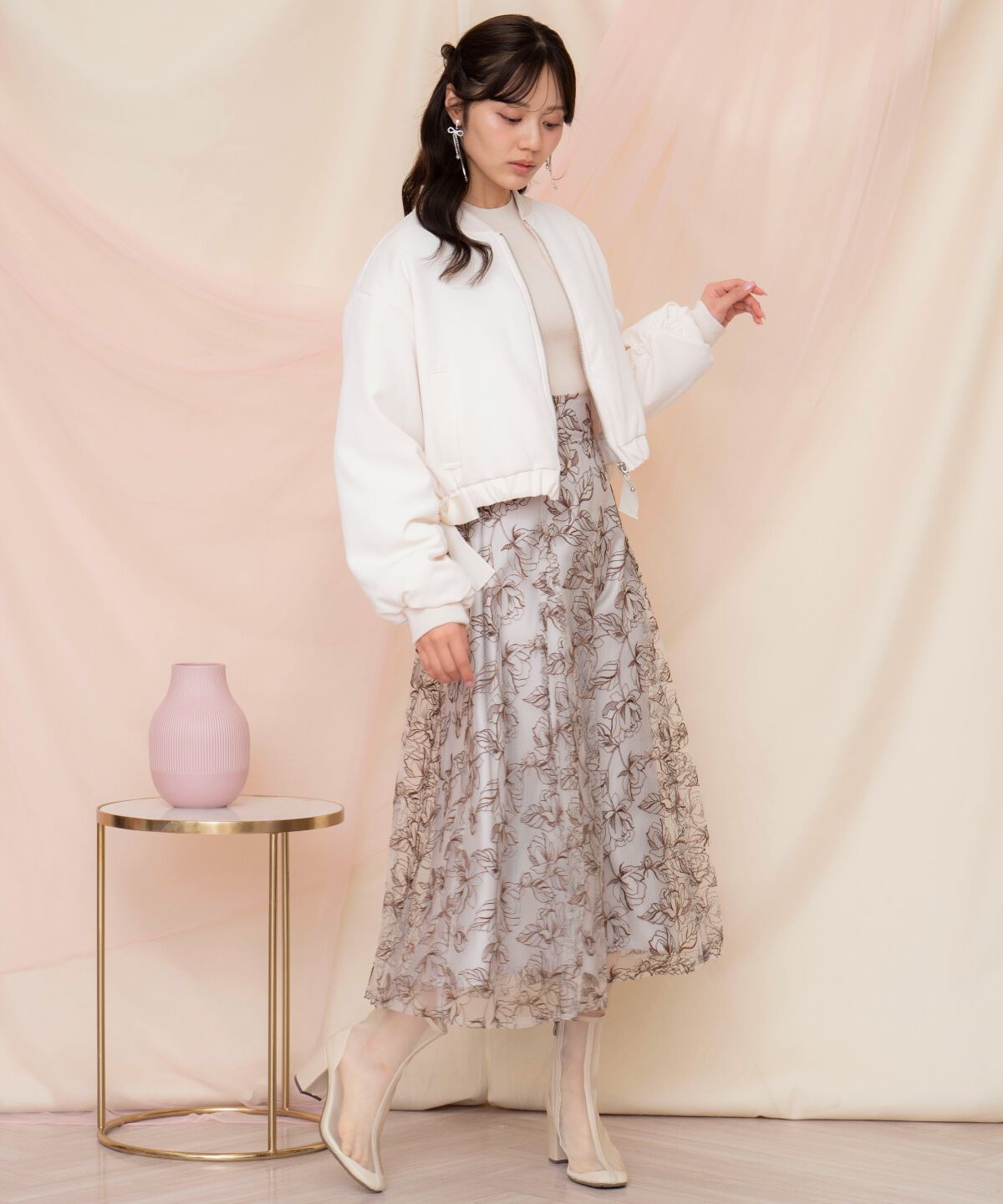 WILLSELECTION「サイドリボンコンパクト中綿ブルゾン」|ブルゾン・スタジャン|