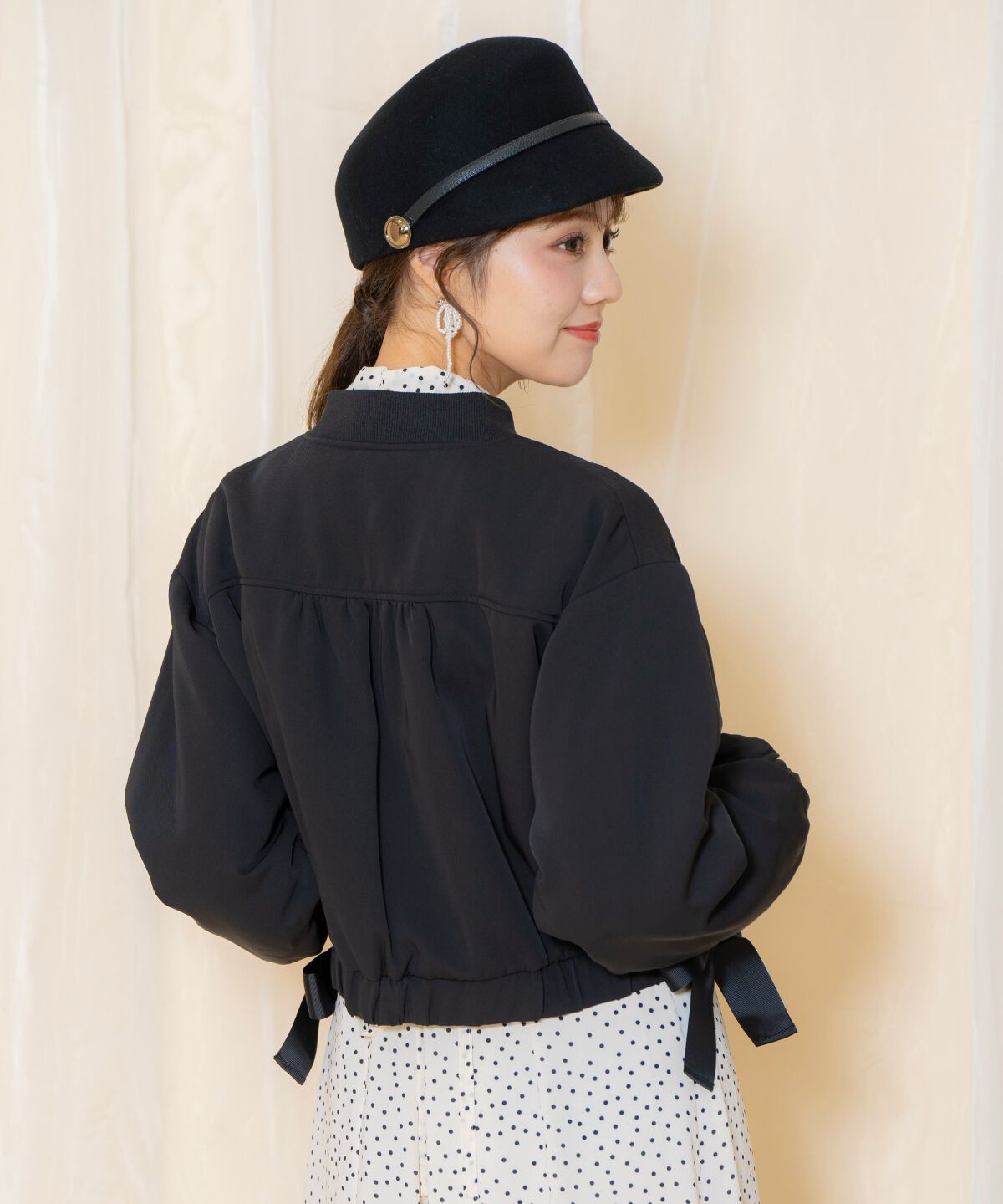 WILLSELECTION「サイドリボンコンパクト中綿ブルゾン」|ブルゾン・スタジャン|