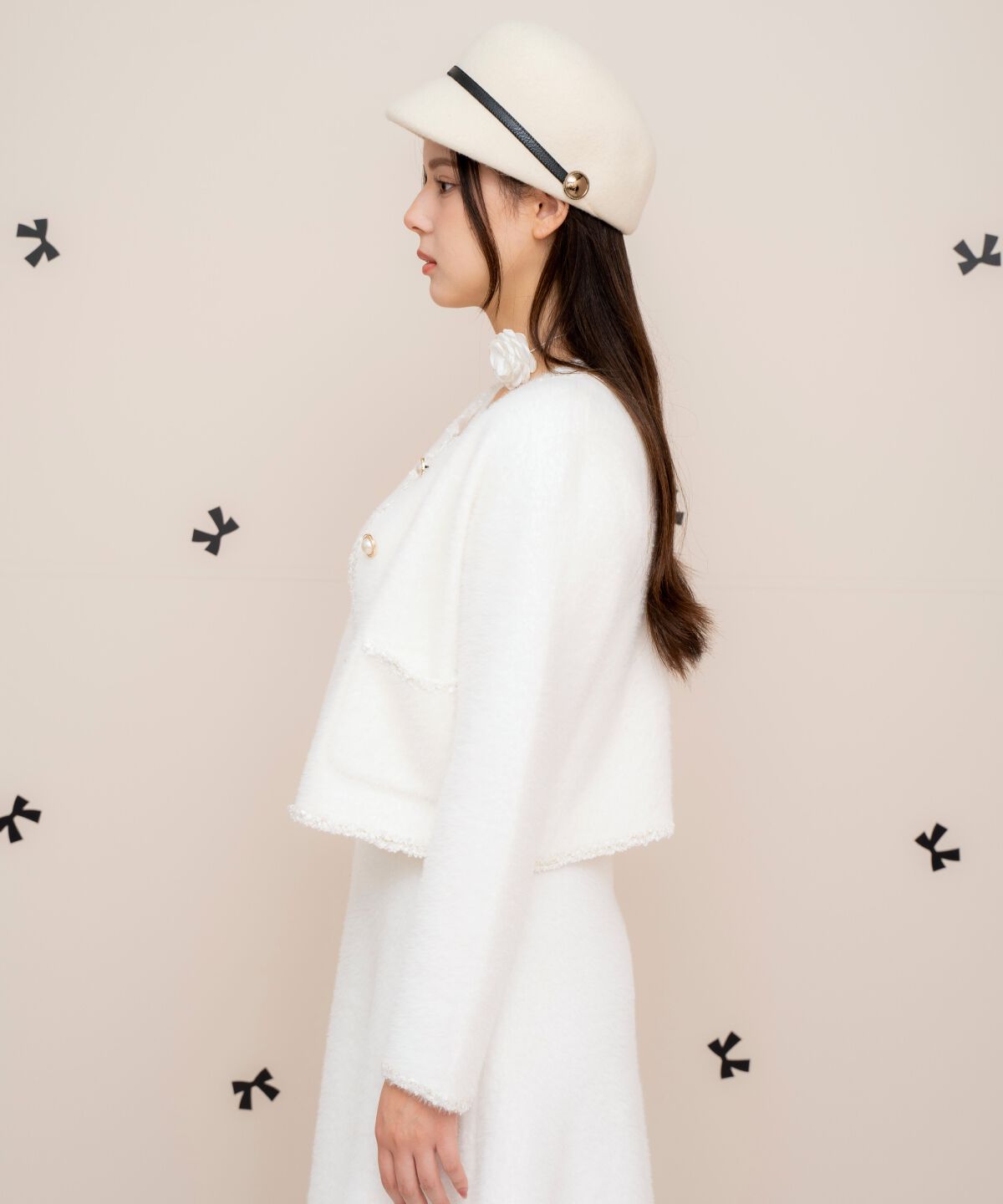 WILLSELECTION「ブレード付きフェザーヤーンジャケット&times;ワンピース」|ワンピース|