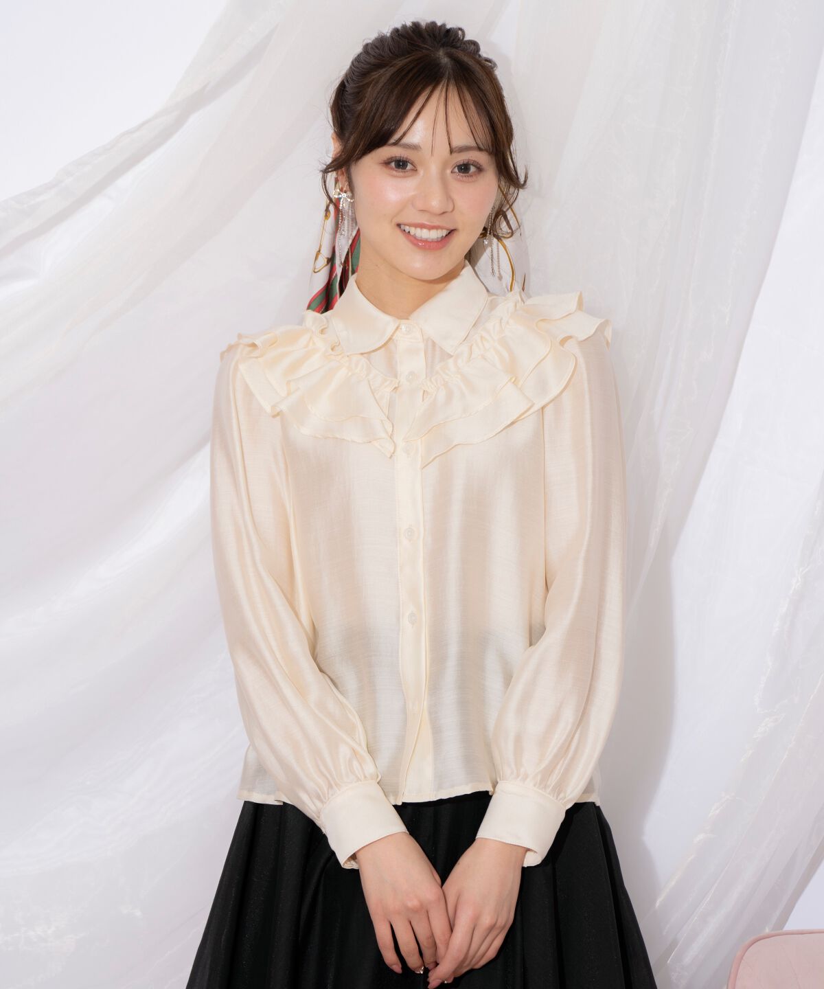 WILLSELECTION「ギャザーフリルボウタイブラウス」|シャツ・ブラウス|