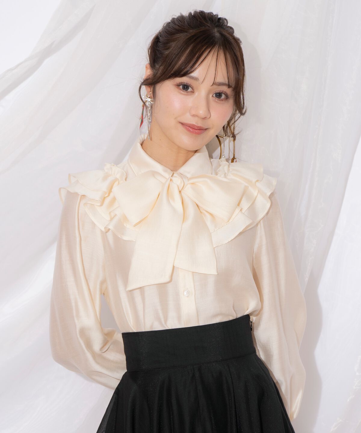 WILLSELECTION「ギャザーフリルボウタイブラウス」|シャツ・ブラウス|